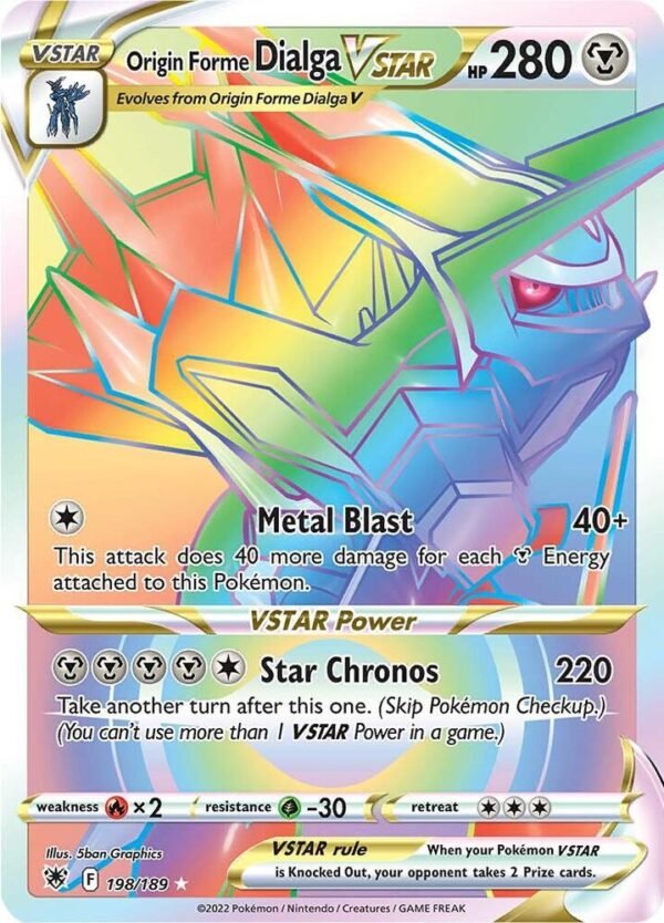 Origin Forme Dialga VSTAR 198/189 (Secret) Holofoil SWSH10: Astral Radiance