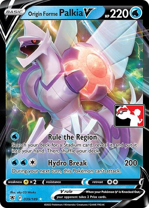 Origin Forme Palkia V 039/189 Holofoil Prize Pack Series Cards