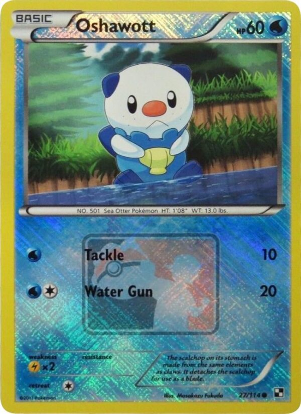 Oshawott 27/114 (League Promo) 027/114 Reverse Holofoil League & Championship Cards Oshawott 27/114 (League Promo) 027/114 Reverse Holofoil League & Championship Cards
