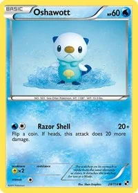 Oshawott (28) | 28/114 | Reverse Holofoil | Black and White