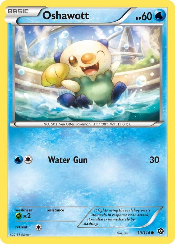 Oshawott 30/114 Reverse Holofoil XY – Steam Siege