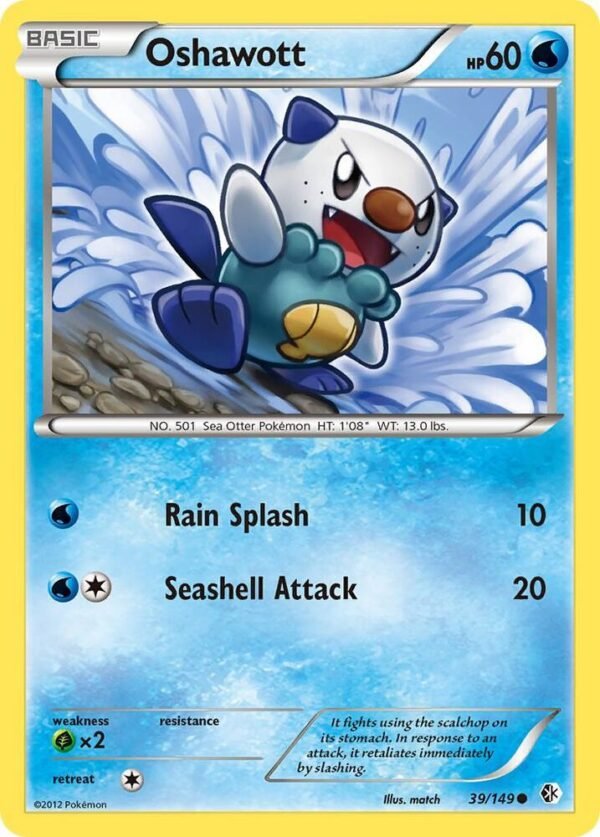 Oshawott 39/149 Reverse Holofoil Boundaries Crossed
