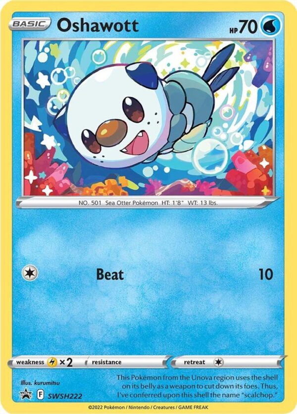 Oshawott SWSH222 Holofoil SWSH: Sword & Shield Promo Cards Oshawott SWSH222 Holofoil SWSH: Sword & Shield Promo Cards