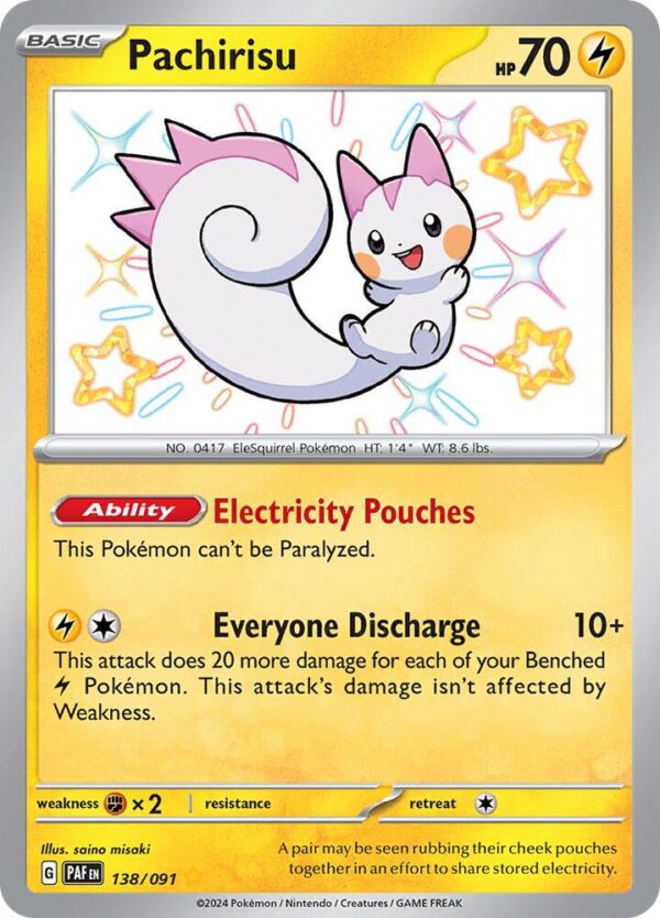 Pachirisu 138/091 Holofoil SV: Paldean Fates