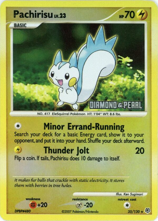 Pachirisu 35/130 [Diamond & Pearl] 035/130 Reverse Holofoil Burger King Promos