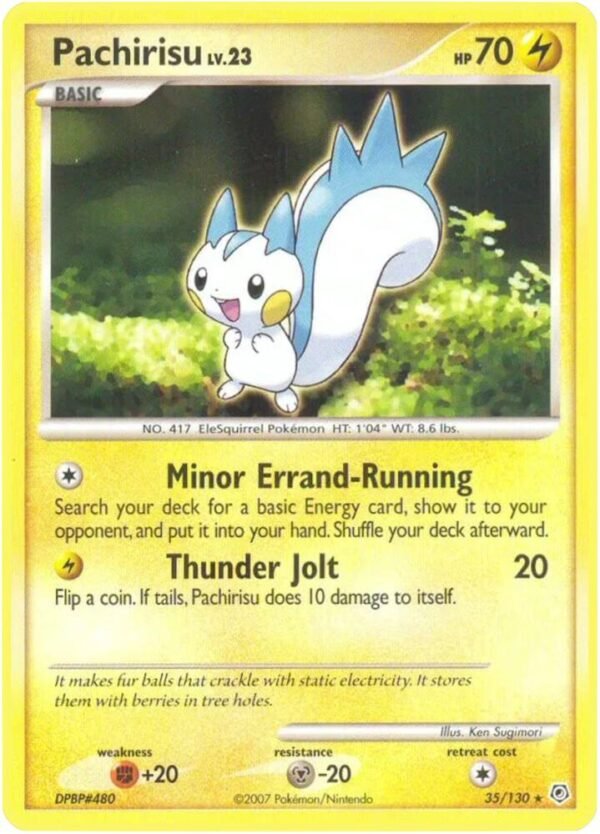 Pachirisu 35/130 Reverse Holofoil Diamond and Pearl Pachirisu 35/130 Reverse Holofoil Diamond and Pearl