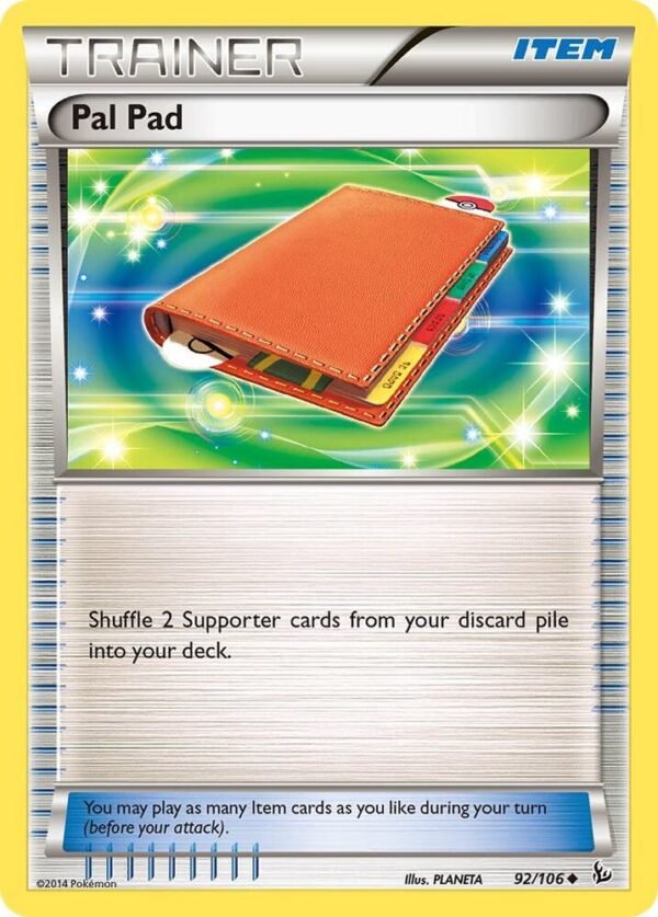 Pal Pad 92/106 Reverse Holofoil XY – Flashfire Pal Pad 92/106 Reverse Holofoil XY – Flashfire