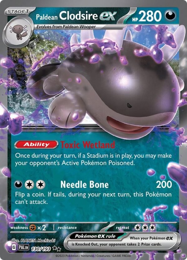 Paldean Clodsire ex 130/193 Holofoil SV02: Paldea Evolved Paldean Clodsire ex 130/193 Holofoil SV02: Paldea Evolved
