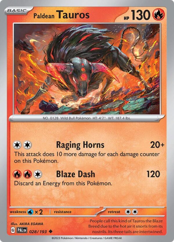 Paldean Tauros 028/193 Normal SV02: Paldea Evolved