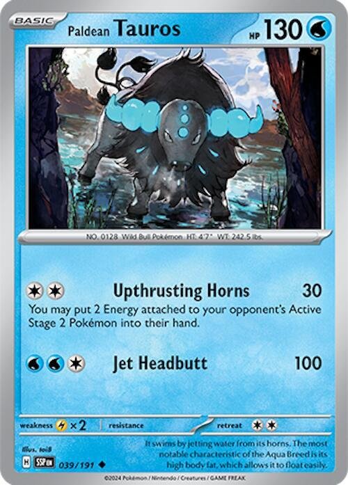Paldean Tauros 039/191 Normal SV08: Surging Sparks Paldean Tauros 039/191 Normal SV08: Surging Sparks