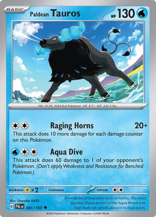 Paldean Tauros 041/193 Reverse Holofoil SV02: Paldea Evolved