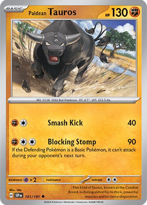 Paldean Tauros 101/191 Normal SV08: Surging Sparks Paldean Tauros 101/191 Normal SV08: Surging Sparks