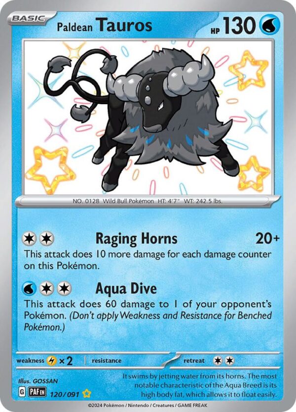 Paldean Tauros 120/091 Holofoil SV: Paldean Fates