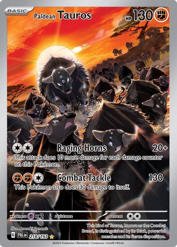 Paldean Tauros 218/193 Holofoil SV02: Paldea Evolved