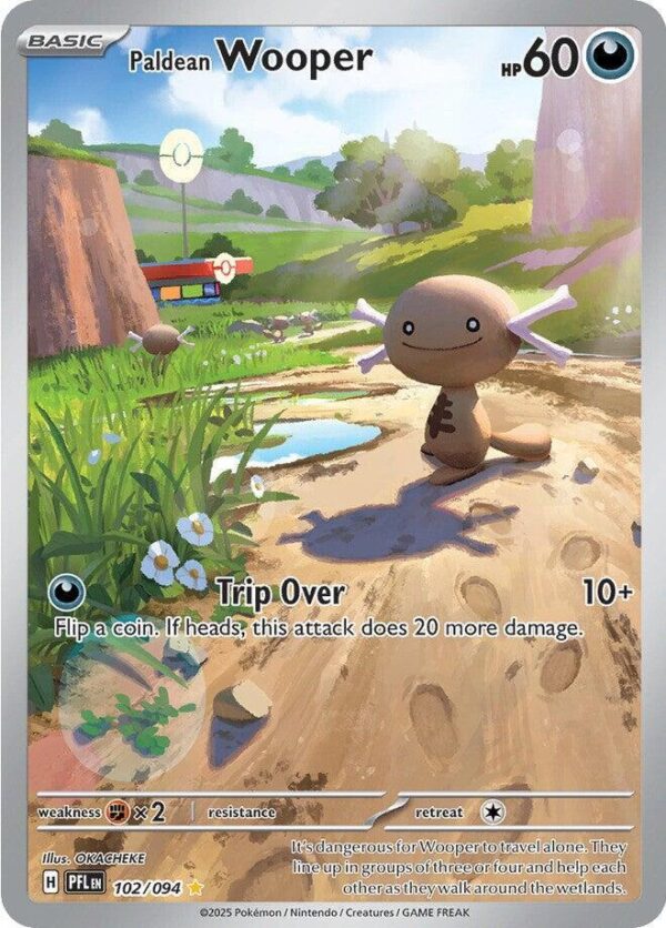 Paldean Wooper 102/094 Holofoil ME02: Phantasmal Flames Paldean Wooper 102/094 Holofoil ME02: Phantasmal Flames