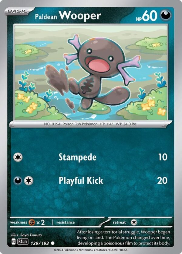 Paldean Wooper 129/193 Reverse Holofoil SV02: Paldea Evolved