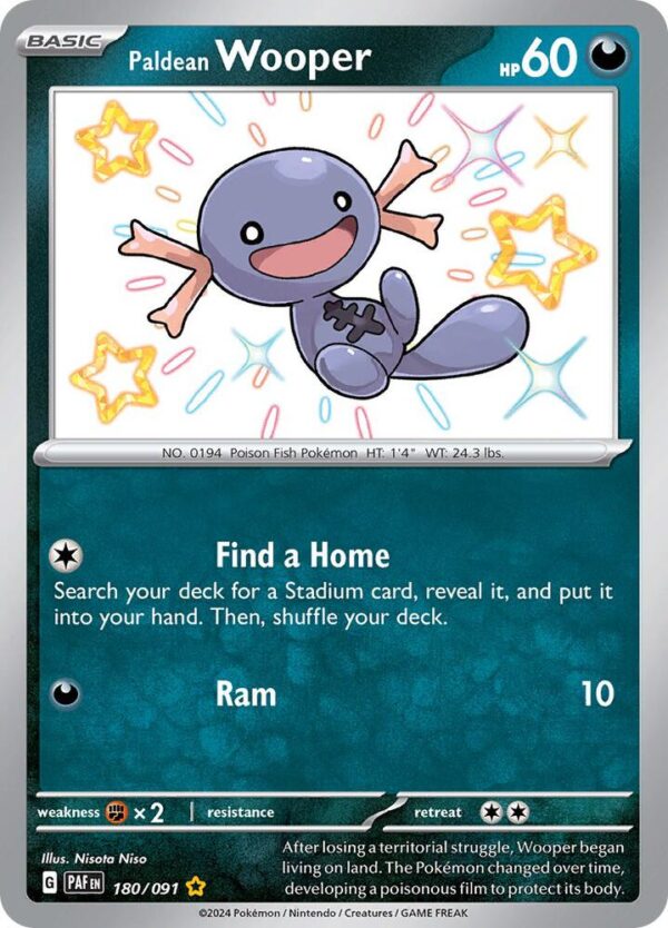Paldean Wooper 180/091 Holofoil SV: Paldean Fates