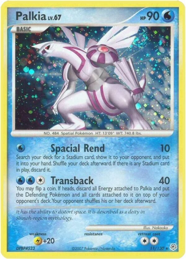 Palkia 11/130 Reverse Holofoil Diamond and Pearl