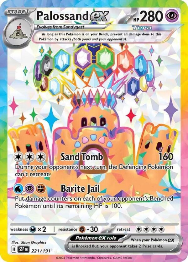Palossand ex 221/191 Holofoil SV08: Surging Sparks Palossand ex 221/191 Holofoil SV08: Surging Sparks