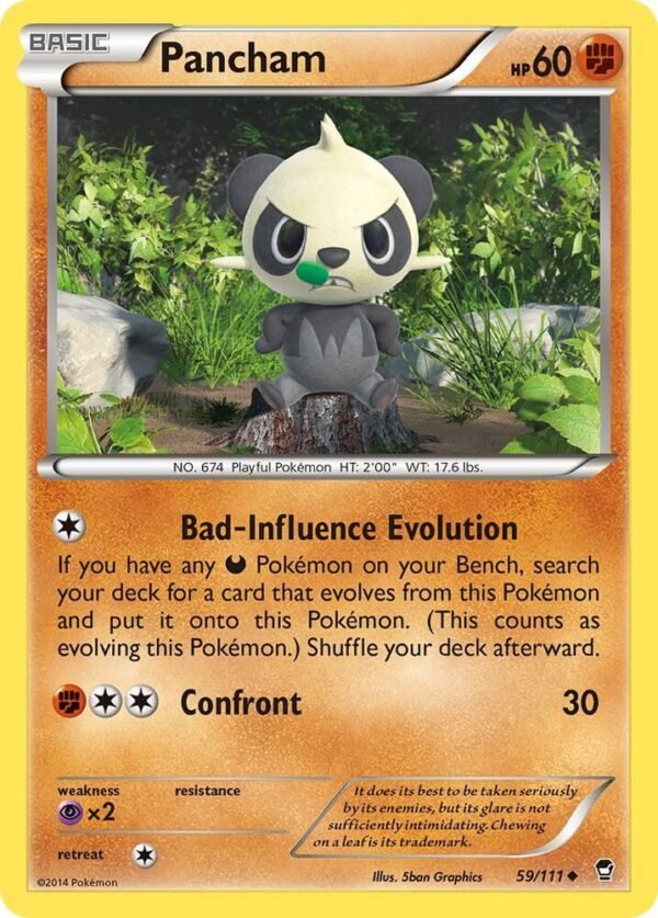 Pancham (59) 59/111 Reverse Holofoil XY – Furious Fists Pancham (59) 59/111 Reverse Holofoil XY – Furious Fists