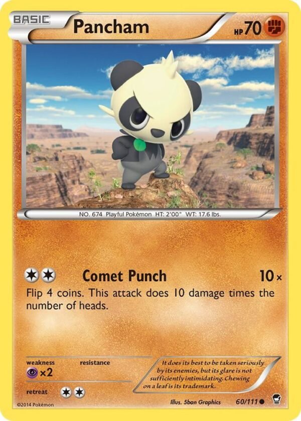 Pancham (60) 60/111 Reverse Holofoil XY – Furious Fists Pancham (60) 60/111 Reverse Holofoil XY – Furious Fists