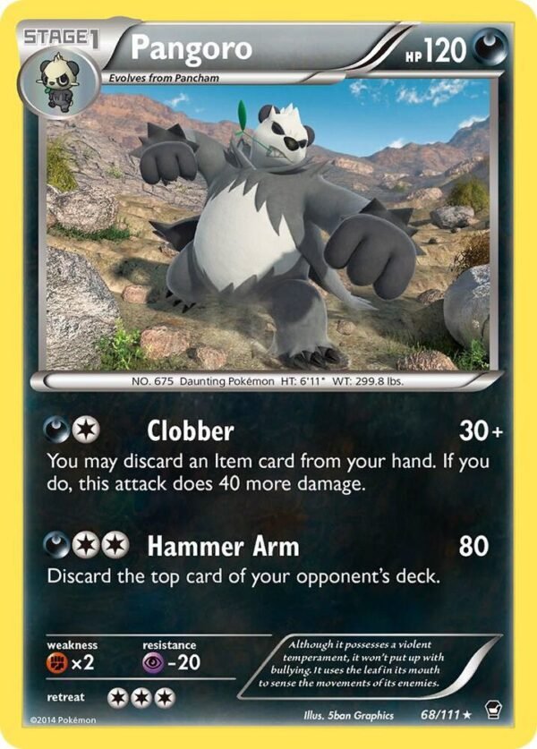 Pangoro 68/111 Reverse Holofoil XY – Furious Fists