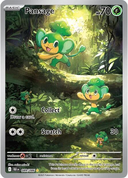 Pansage 089/086 Holofoil SV: Black Bolt Pansage 089/086 Holofoil SV: Black Bolt