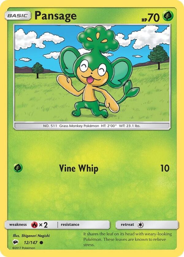 Pansage 12/147 Normal SM – Burning Shadows