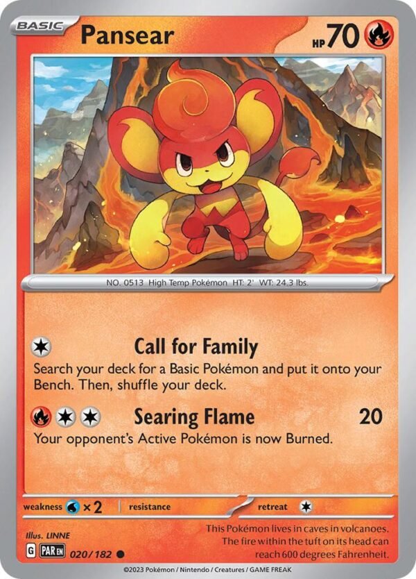 Pansear 020/182 Reverse Holofoil SV04: Paradox Rift
