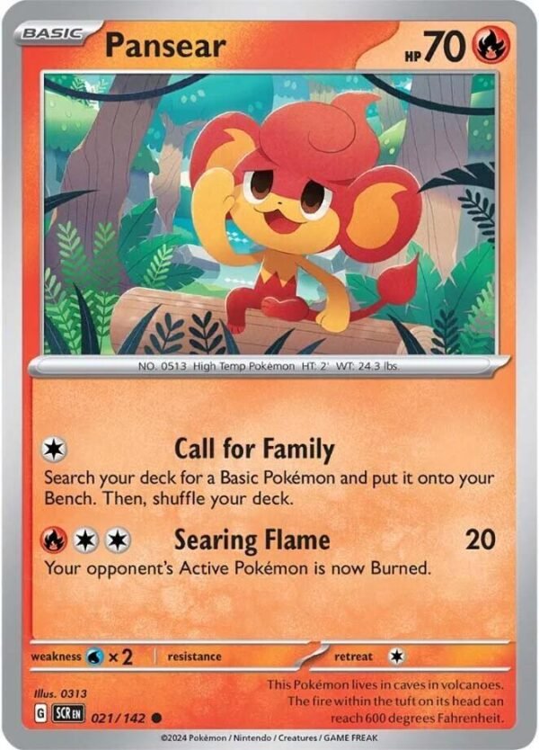 Pansear 021/142 Reverse Holofoil SV07: Stellar Crown