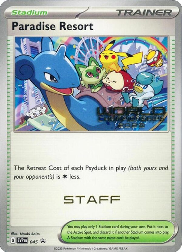 Paradise Resort 045 (World Championships 2023) [Staff] Normal SV: Scarlet & Violet Promo Cards