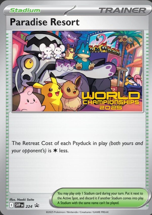 Paradise Resort 224 (World Championships 2025) Normal SV: Scarlet & Violet Promo Cards