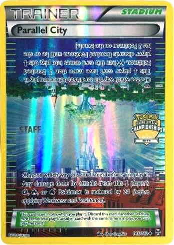 Parallel City 145/162 (City Championships) [Staff] Reverse Holofoil League & Championship Cards