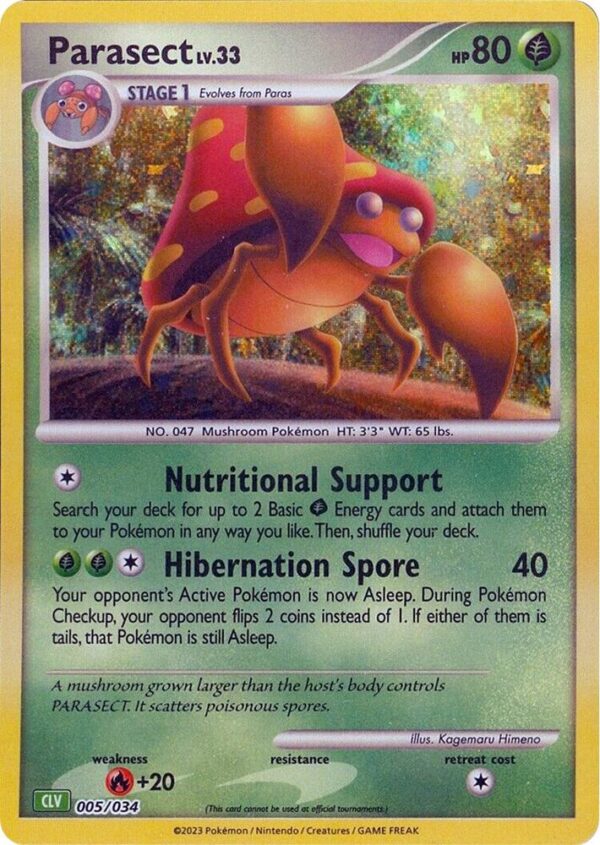 Parasect 005/034 Holofoil Trading Card Game Classic