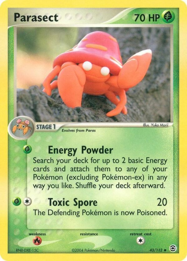 Parasect 43/112 Reverse Holofoil FireRed & LeafGreen