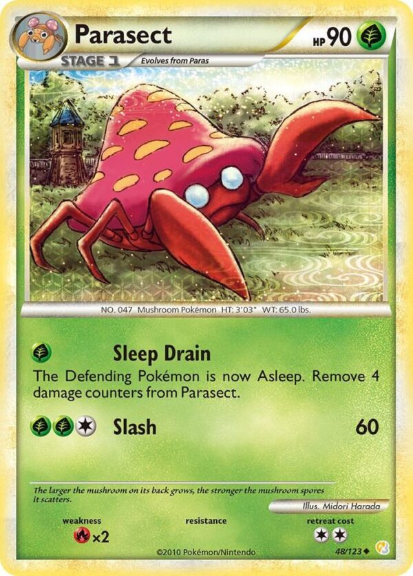 Parasect 48/123 Reverse Holofoil HeartGold SoulSilver