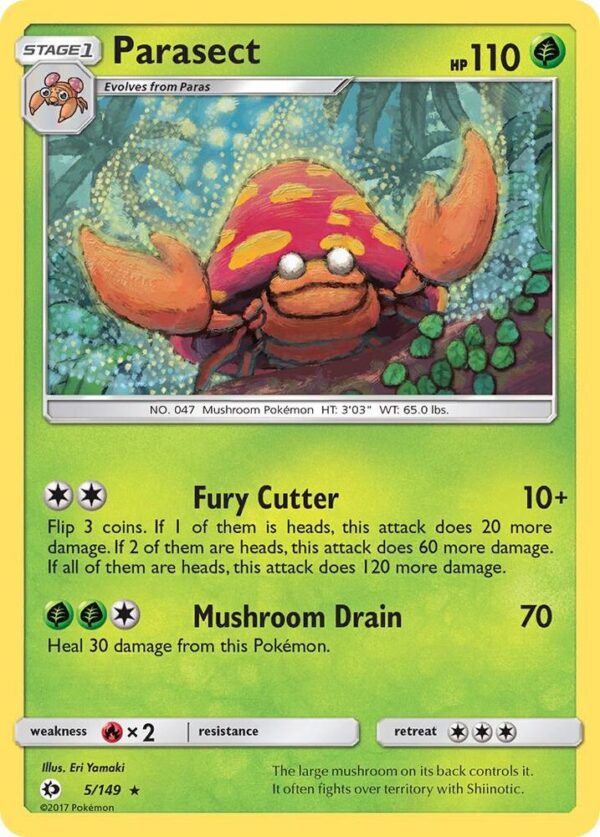 Parasect 5/149 Normal SM Base Set Parasect 5/149 Normal SM Base Set