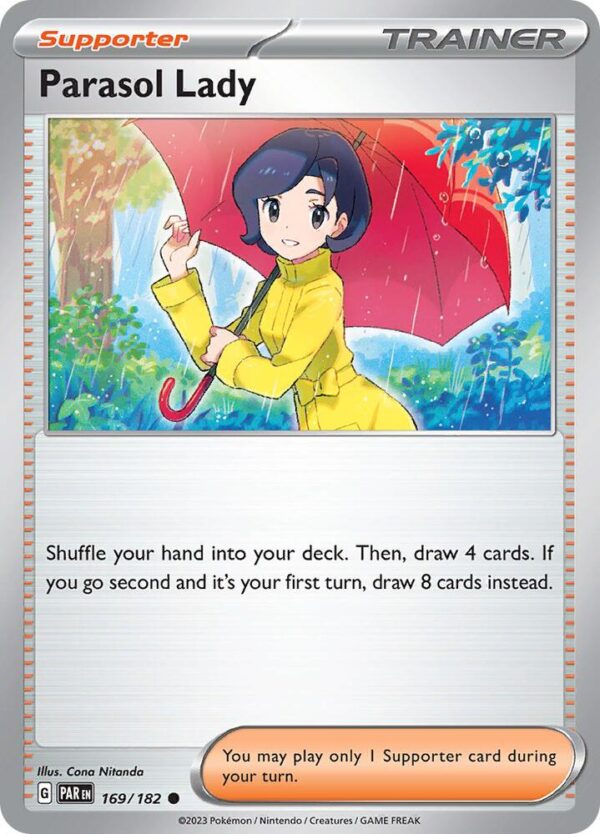 Parasol Lady 169/182 Reverse Holofoil SV04: Paradox Rift
