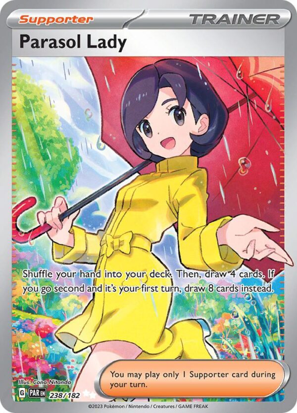 Parasol Lady 238/182 Holofoil SV04: Paradox Rift Parasol Lady 238/182 Holofoil SV04: Paradox Rift