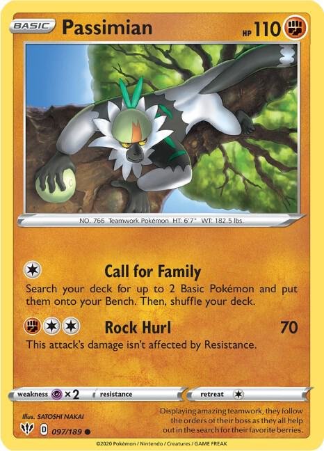 Passimian 097/189 Reverse Holofoil SWSH03: Darkness Ablaze