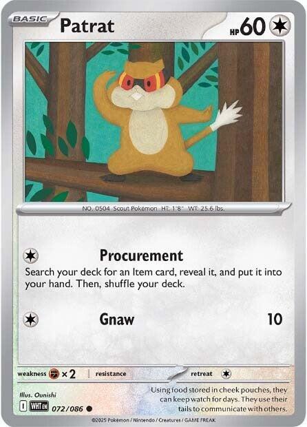 Patrat 072/086 Reverse Holofoil SV: White Flare