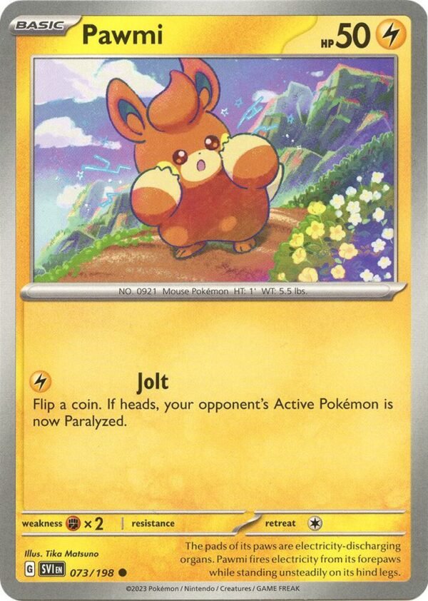 Pawmi 073/198 Normal SV01: Scarlet & Violet Base Set Pawmi 073/198 Normal SV01: Scarlet & Violet Base Set