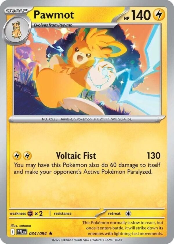 Pawmot 034/094 Reverse Holofoil ME02: Phantasmal Flames