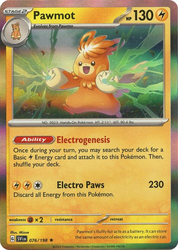 Pawmot 076/198 Reverse Holofoil SV01: Scarlet & Violet Base Set