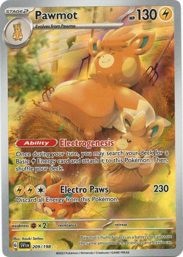 Pawmot 209/198 Holofoil SV01: Scarlet & Violet Base Set Pawmot 209/198 Holofoil SV01: Scarlet & Violet Base Set