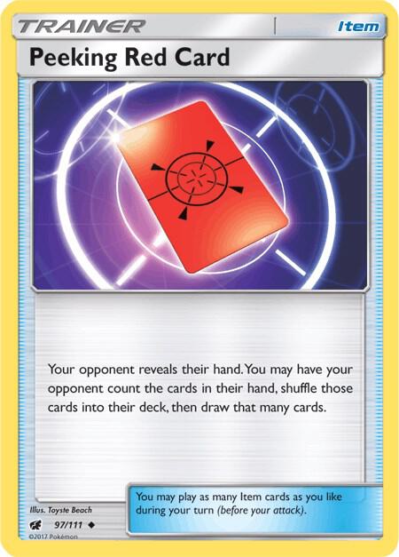 Peeking Red Card 97/111 Normal SM – Crimson Invasion