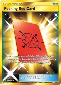 Peeking Red Card (Secret Rare) | 169/156 | Holofoil | SM - Ultra Prism