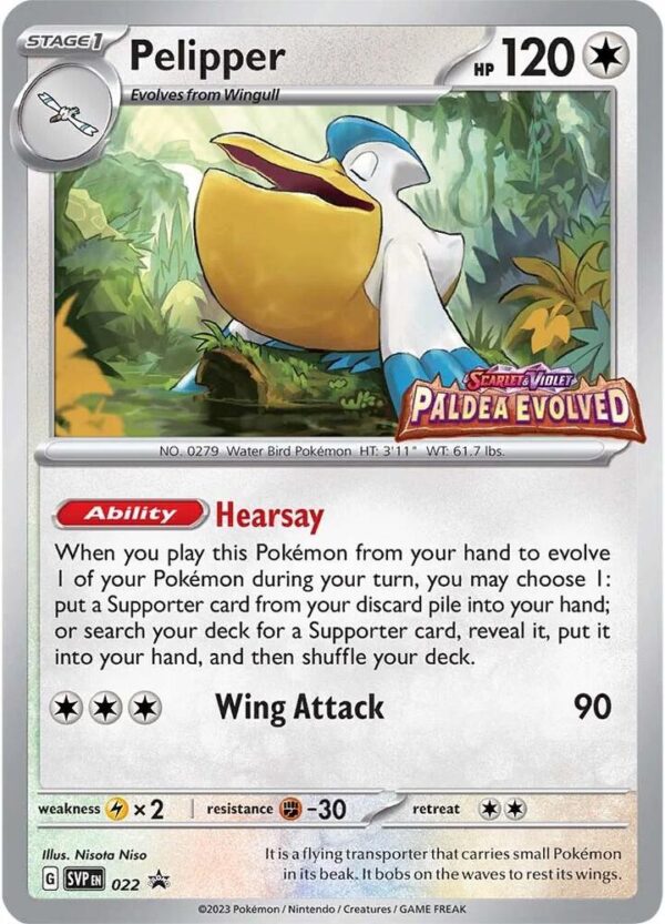 Pelipper 022 (Prerelease) Holofoil SV: Scarlet & Violet Promo Cards