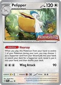 Pelipper | 022 (Prerelease) [Staff] | Holofoil | SV: Scarlet & Violet Promo Cards