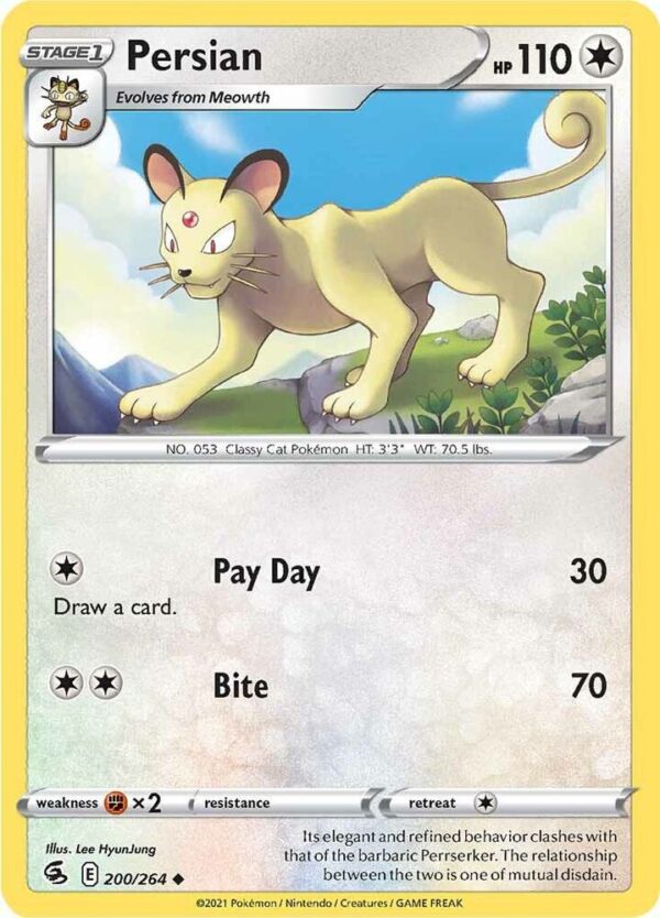 Persian 200/264 Normal SWSH08: Fusion Strike